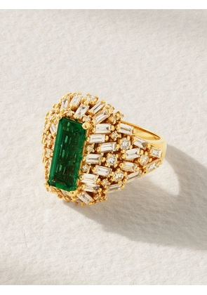 Suzanne Kalan - 18-karat Gold, Diamond And Emerald Ring - 6 1/2