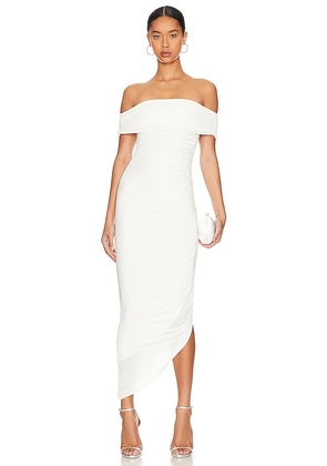 MISHA Keoni Slinky Midi Dress in Ivory. Size XS.