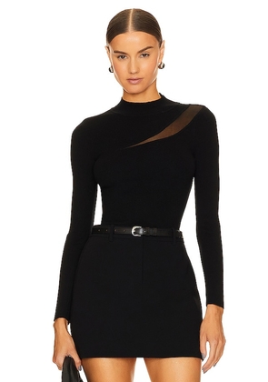 MILLY Sheer Cut Out Is Top in Black. Size P, S.