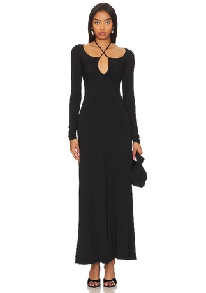 L'Academie Veanna Maxi Dress in Black. Size L, S, XS, XXS.