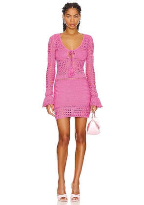 retrofete Peony Dress in Pink. Size S, XL, XS, XXS.