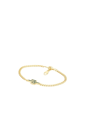 Miansai Cactus Quartz Chain Bracelet in Metallic Gold. Size M.