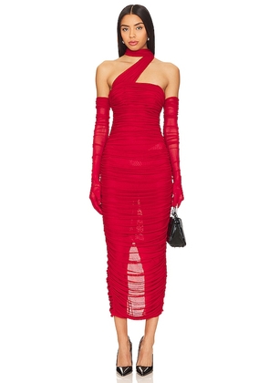 Nana Jacqueline Kimberly Dress in Red. Size L, M.