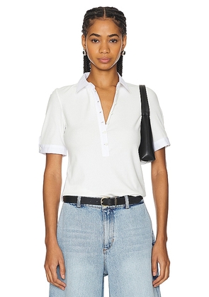 Rag & Bone Polo Shirt in White. Size M, S, XL, XS, XXS.