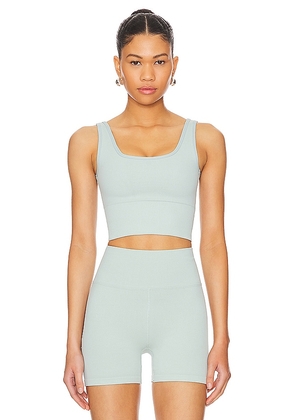 WellBeing + BeingWell StretchWell Wren Tank in Sage,Grey. Size S/M, XXS/XS.