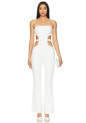 superdown Jasna Jumpsuit in White. Size M, S, XL, XS, XXS.