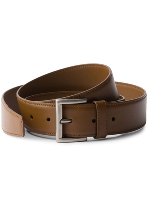 Prada buckled leather belt - Brown
