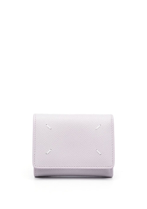 Maison Margiela four-stitch leather wallet - Purple