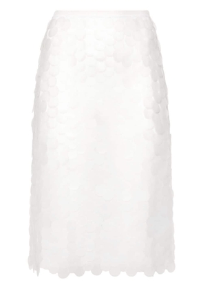 16Arlington Delta sheer sequined skirt - White