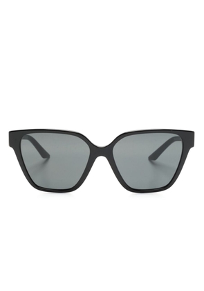 Versace Eyewear Greca strass butterfly-frame sunglasses - Black