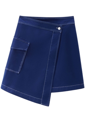 Woolrich cotton-twill wrap skirt - Blue
