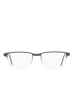 Lindberg half-rim rectangle-frame glasses - Silver