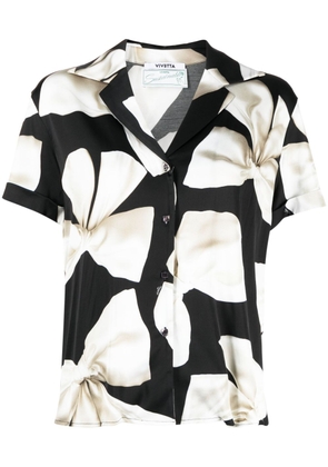 Vivetta bow-print buttoned shirt - Black