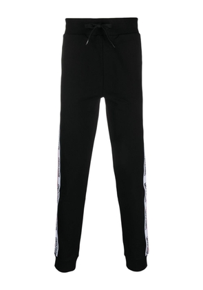 Moschino logo-print cotton track pants - Black