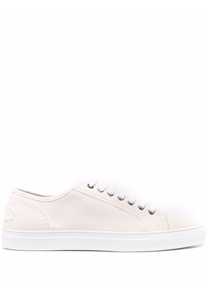 Brioni leather lace-up sneakers - White