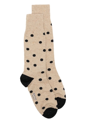 Paul Smith polka dot-intarsia ankle socks - Neutrals
