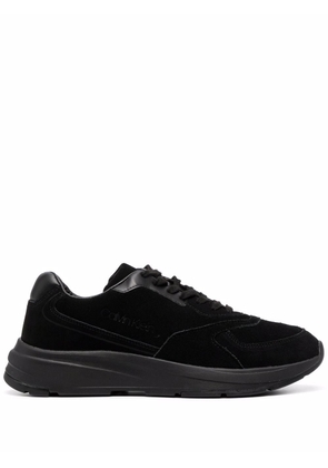 Calvin Klein suede low-top lace-up sneakers - Black