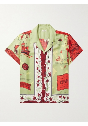 BODE - Guam Camp-Collar Printed Silk Crepe de Chine Shirt - Men - Green - S