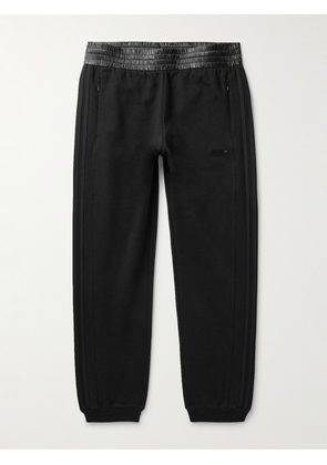 Moncler Genius - adidas Originals Tapered Shell-Trimmed Cotton-Jersey Sweatpants - Men - Black - XS