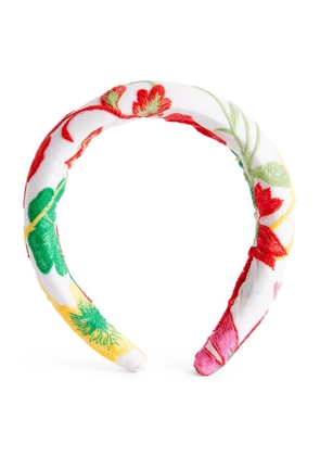 Marlo Embroidered Candy Cane Headband