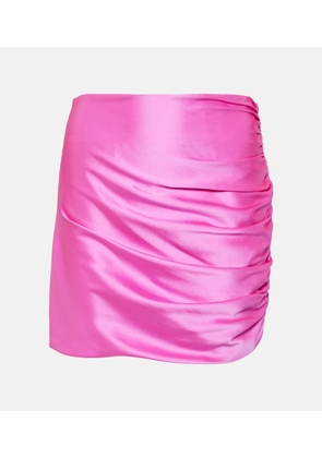 The Sei Ruched silk charmeuse miniskirt