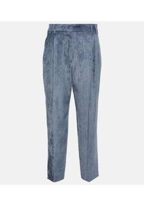 Brunello Cucinelli High-rise tapered corduroy pants