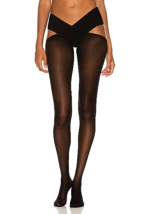 Wolford Individual 12 Stay Hip Tights in Black - Black. Size L (also in ).