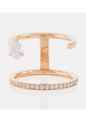 Repossi Serti Sur Vide 18kt rose gold ring with diamonds