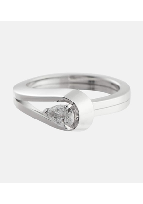 Repossi Serti Inversé 18kt white gold ring with diamond