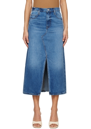 FRAME Blue 'The Midaxi' Denim Midi Skirt
