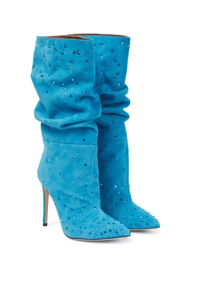 Paris Texas Holly embellished suede boots