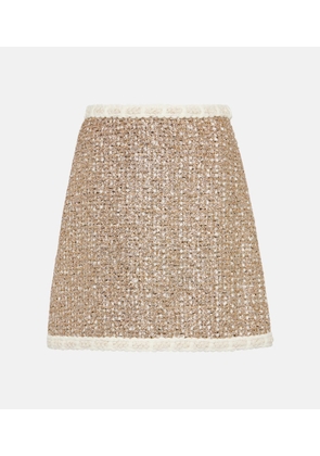Giambattista Valli High-rise Lurex® tweed miniskirt