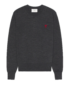 ami ADC Crewneck Sweater in Heather Grey - Grey. Size L (also in S, XL).