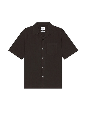 Norse Projects Carsten Cotton Tencel Shirt in Espresso - Chocolate. Size L (also in ).