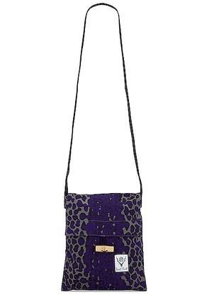 South2 West8 Flannel String Bag in Leopard - Navy. Size all.