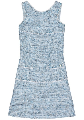 chanel Chanel Tweed Dress in Blue - Blue. Size 44 (also in ).