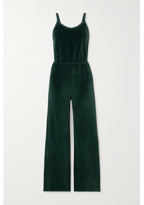 Suzie Kondi - Elma Cotton-blend Velour Jumpsuit - Green - x small,small,medium,large,x large