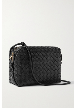 Bottega Veneta - Loop Small Intrecciato Leather Shoulder Bag - Black - One size