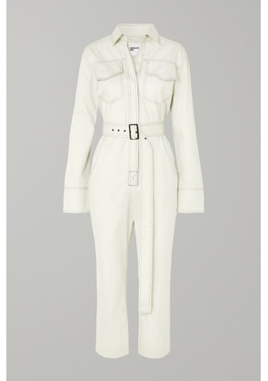 ORSEUND IRIS - Workwear Belted Cotton-gabardine Jumpsuit - Cream - x small,small