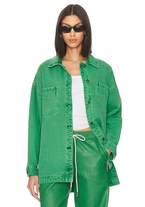 Free People x We The Free Madison City Twill Jacket In Kelly Green in Green. Size L, S, XS.