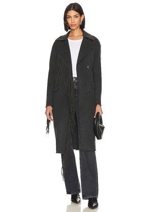 L'Academie Paolina Coat in Charcoal. Size S, XL, XS.