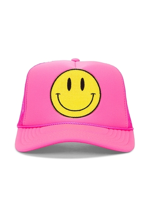 Friday Feelin SMILEY HAT in Pink.