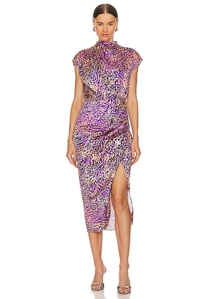 SAYLOR Gaia Midi Dress in Purple. Size S, XS.