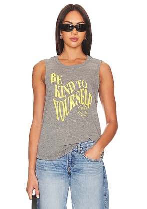 Spiritual Gangster Kind Jade Muscle Tank in Grey. Size M, S, XL.