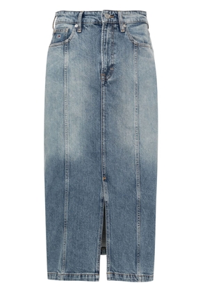 Tommy Jeans logo-embroidered denim skirt - Blue