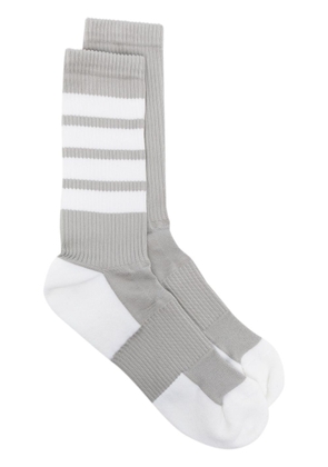Thom Browne 4-Bar stripe socks - Grey
