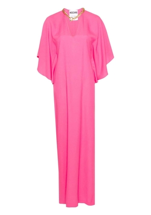 Moschino chain-embellished shift dress - Pink