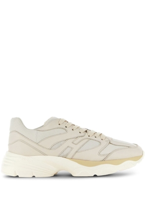 Hogan panelled leather sneakers - Neutrals