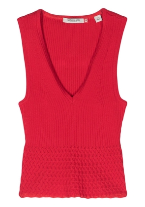 Scotch & Soda ribbed cropped tank top - Red