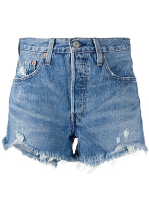 Levi's distressed jean shorts - Blue